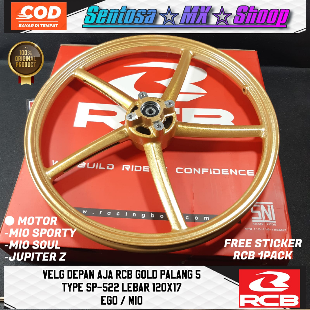 Jual ( RCB SP522 ) VELG RACING BOY DEPAN ONLY EGO / MIO UKURAN 120 RING ...