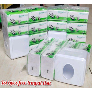 KB111 Tissue greensoft pop up free kotak paket 1 tenteng