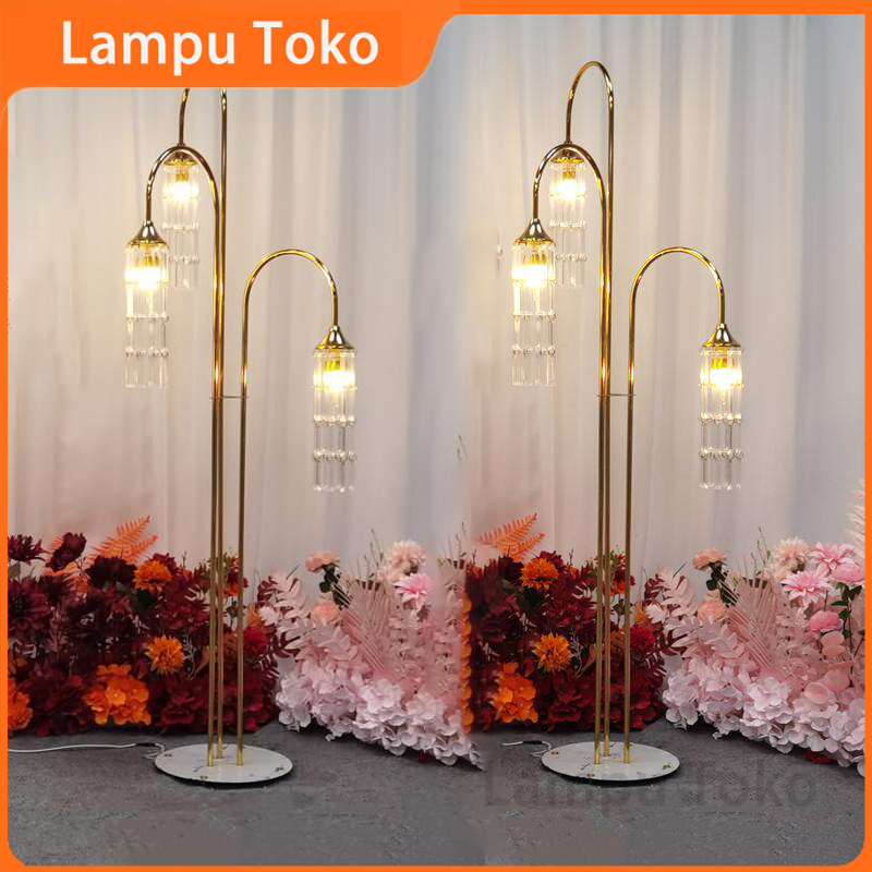 Jual Garansi & 100%ori Pernikahan Lampu Standing Rumbai Akrilik Kristal