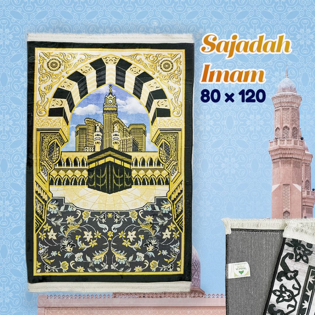 Jual Sajadah Rawdah Tebal Jumbo 80x120 ALJEDDAH Sejadah Imam Premium ...