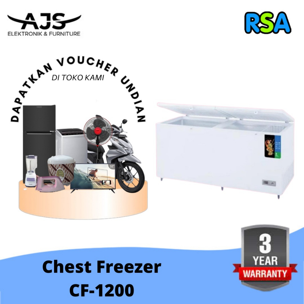 Jual Chest Freezer RSA CF 1200 Freezer Box | Shopee Indonesia
