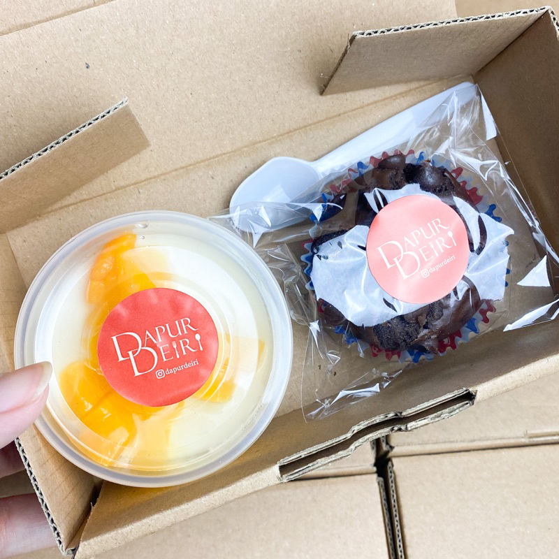 Jual Custom Box 1 Pudding & 3 Brownies Cup | Shopee Indonesia
