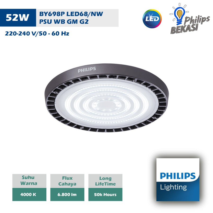 Jual Lampu Highbay Philips BY698P LED68/NW PSU WB GM G2 | Shopee Indonesia