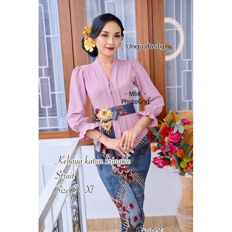 Jual Kebaya Airflow Strait Variasi Tangan Karet Shopee Indonesia