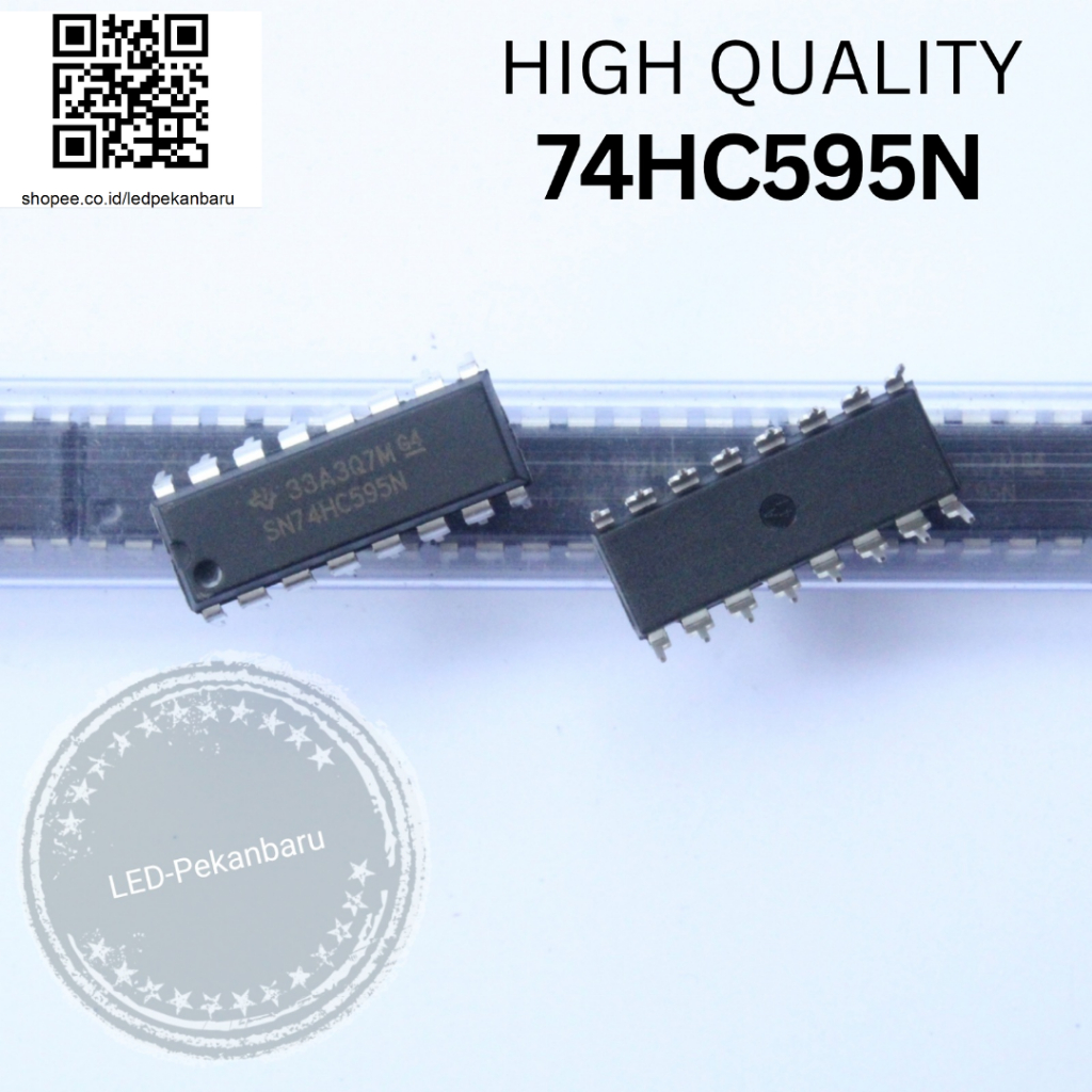 Jual IC 74HC595 74HC595N SN74HC595N 8 Stage Serial Shift Register DIP ...