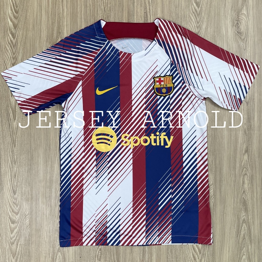 Jual JERSEY BARCA PRE MATCH PREMATCH TRAINING BIRU MERAH BLUE RED MUSIM