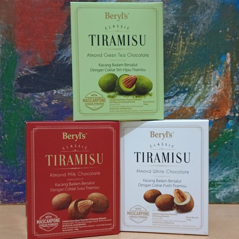 Jual Beryl S 100GR Tiramisu Almond Chocolate Box Coklat Malaysia Beryl