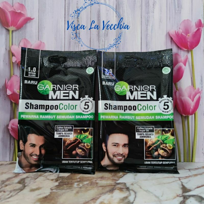 Jual Garnier Men Shampoo Color Garnier Pewarna Rambut Sachet Hitam
