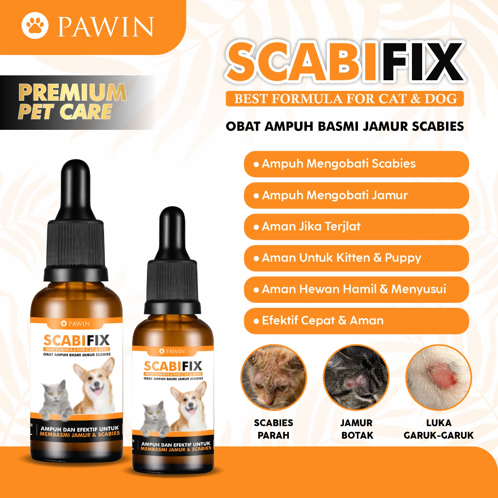 Jual SCABIFIX Obat Scabies Anjing Kucing Ampuh Basmi Jamur Scabies ...
