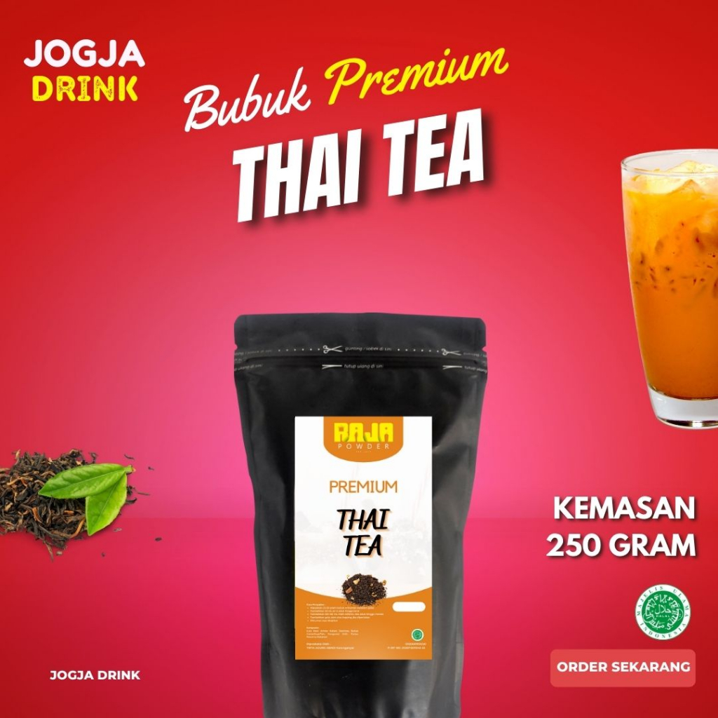 Jual Bubuk Minuman Rasa Teh Thailand Powder Thai Tea Kemasan 250 gram ...