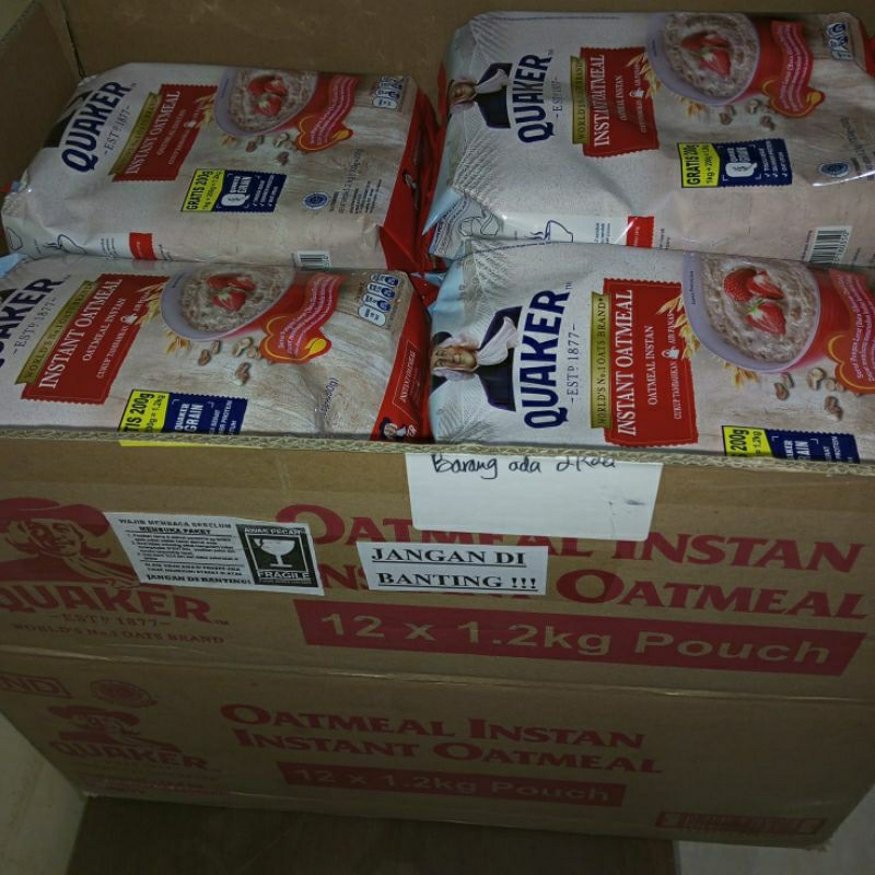 Jual [EXP MARET 2026] Quaker Instant Oatmeal 1200 gr / 1,2 kg | Shopee ...
