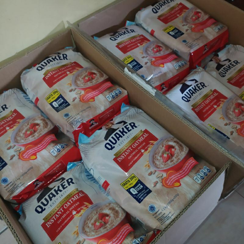 Jual [EXP MARET 2026] Quaker Instant Oatmeal 1200 gr / 1,2 kg | Shopee ...