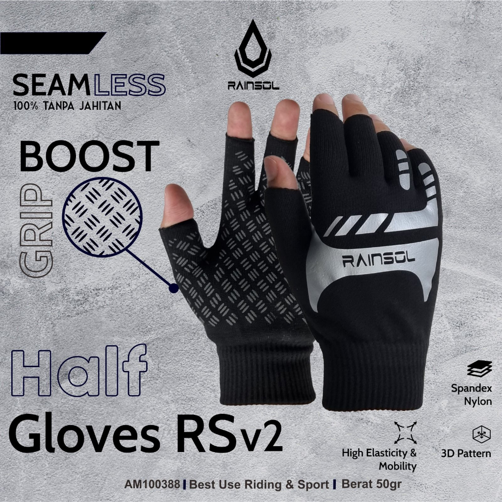 Jual Sarung Tangan Motor, Sepeda, Gym, Hiking Half Finger Rainsol