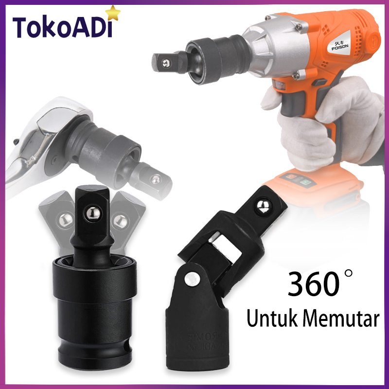 Jual 12 Pneumatic Universal Joint 360 Degree Swivel Electric Wrench Socket Adapter Shopee 3361