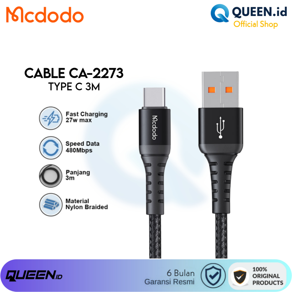 Jual Mcdodo Ca Kabel Data Charger Usb Type C M A W Fast Charging Shopee Indonesia