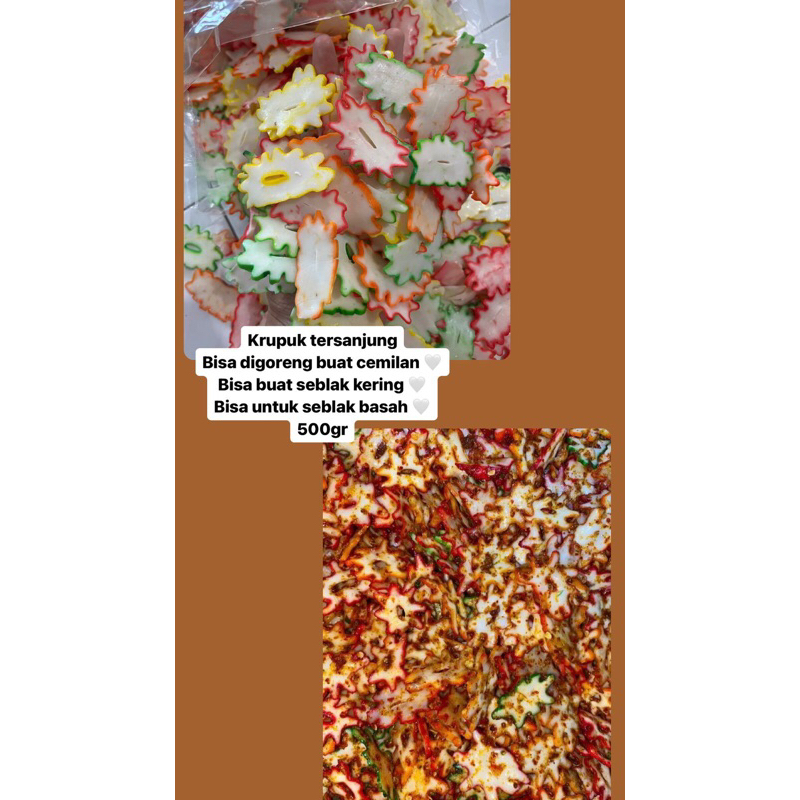Jual [500gr] KERUPUK TERSANJUNG RENYAH DAN GURIH SIAP GORENG Shopee