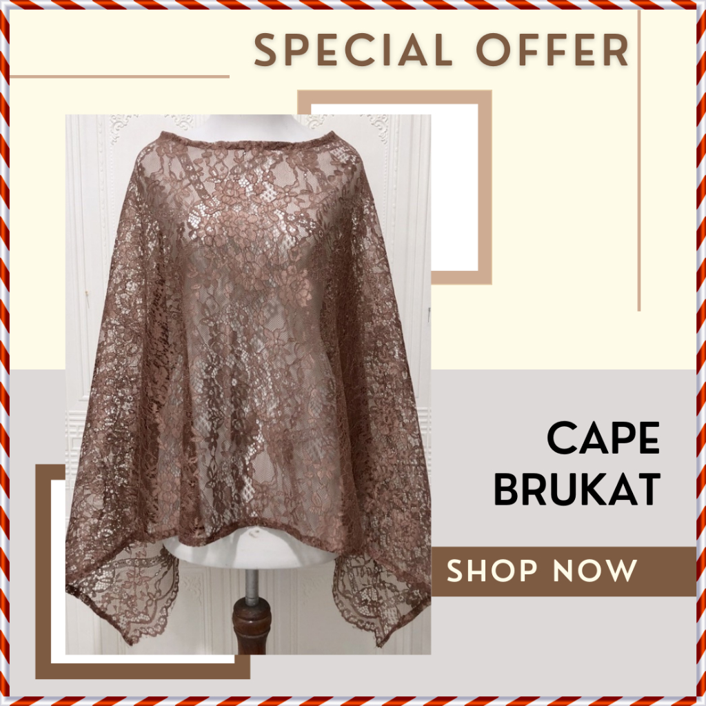 Jual Cape Brukat Premium Model Biasa Atasan Kondangan Wanita Remaja