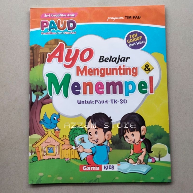 Jual Buku Ayo Menggunting Dan Menempel PAUD Full Color Ukuran Besar ...