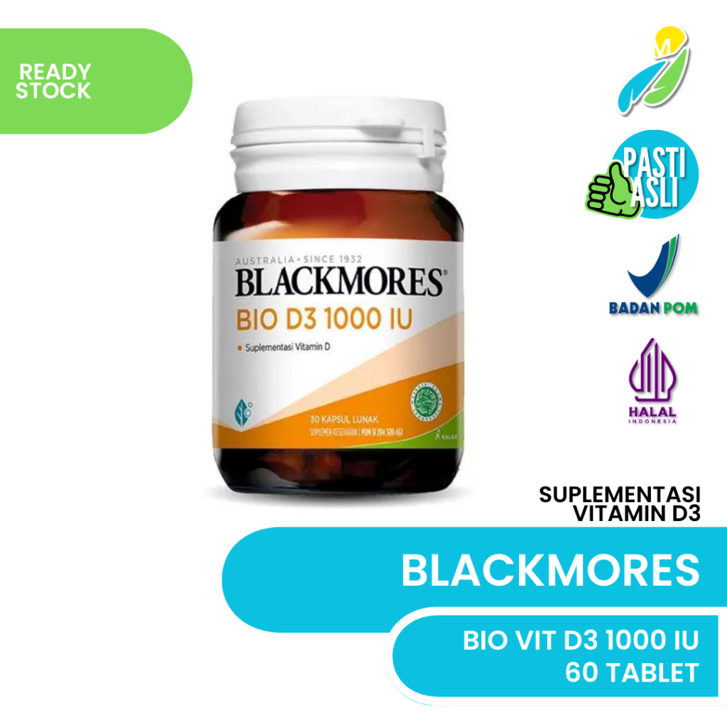 Jual Blackmores Bio D3 1000 IU Vitamin Suplemen Kesehatan Tulang Lansia ...