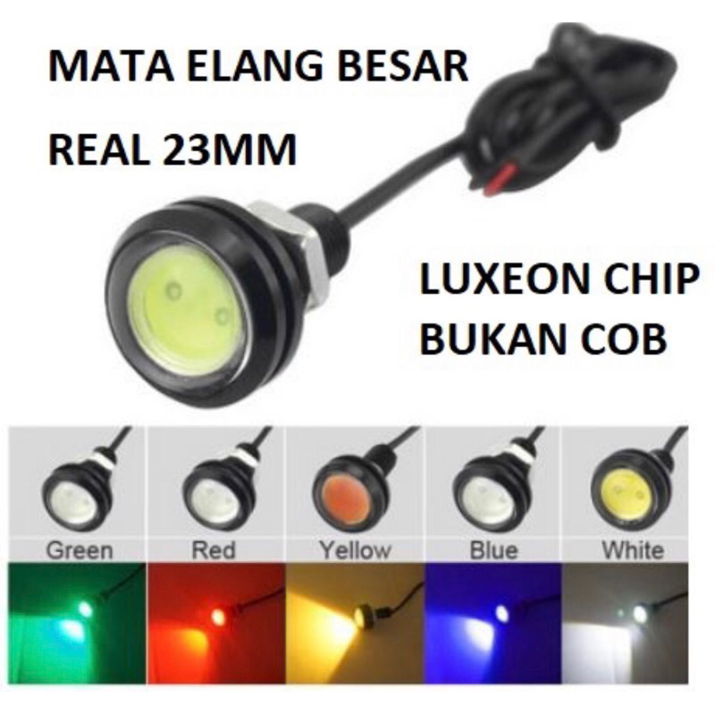 Jual Lampu Mata Elang Led Mobil Motor Eagle Eye 12v Variasi Modif 23mm Shopee Indonesia