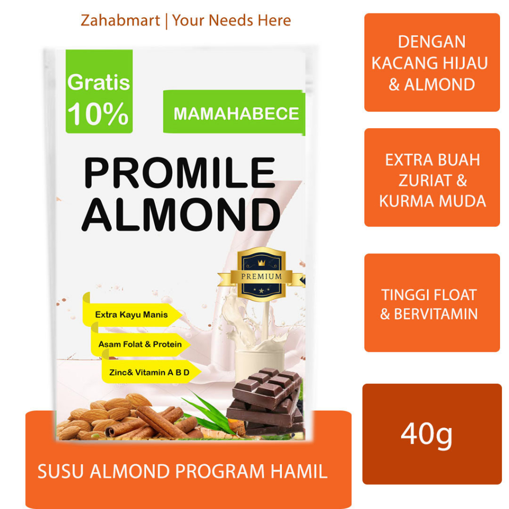 Jual susu promil almond mamahabece (40g) | Shopee Indonesia