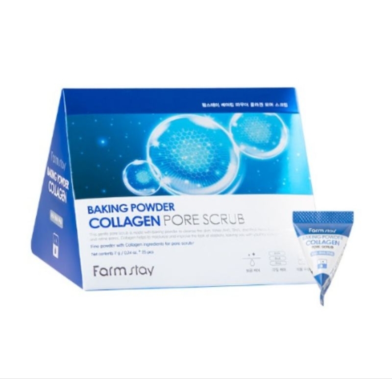 Jual FARMSTAY Baking Powder Collagen Pore Scrub Shopee Indonesia