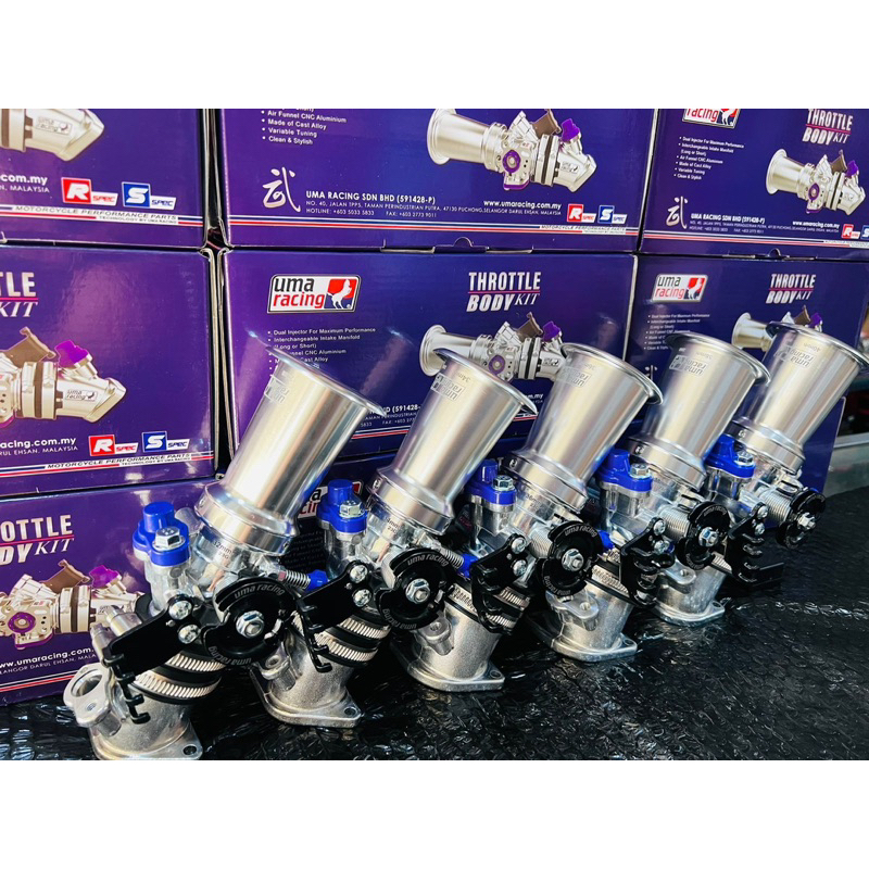 Jual Throttle Body Kit Uma Racing intek double lubang injektor Y15ZR Mx ...