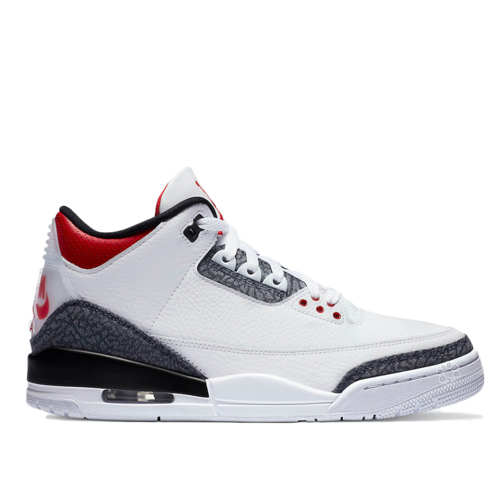 jordan retro 3 denim fire red