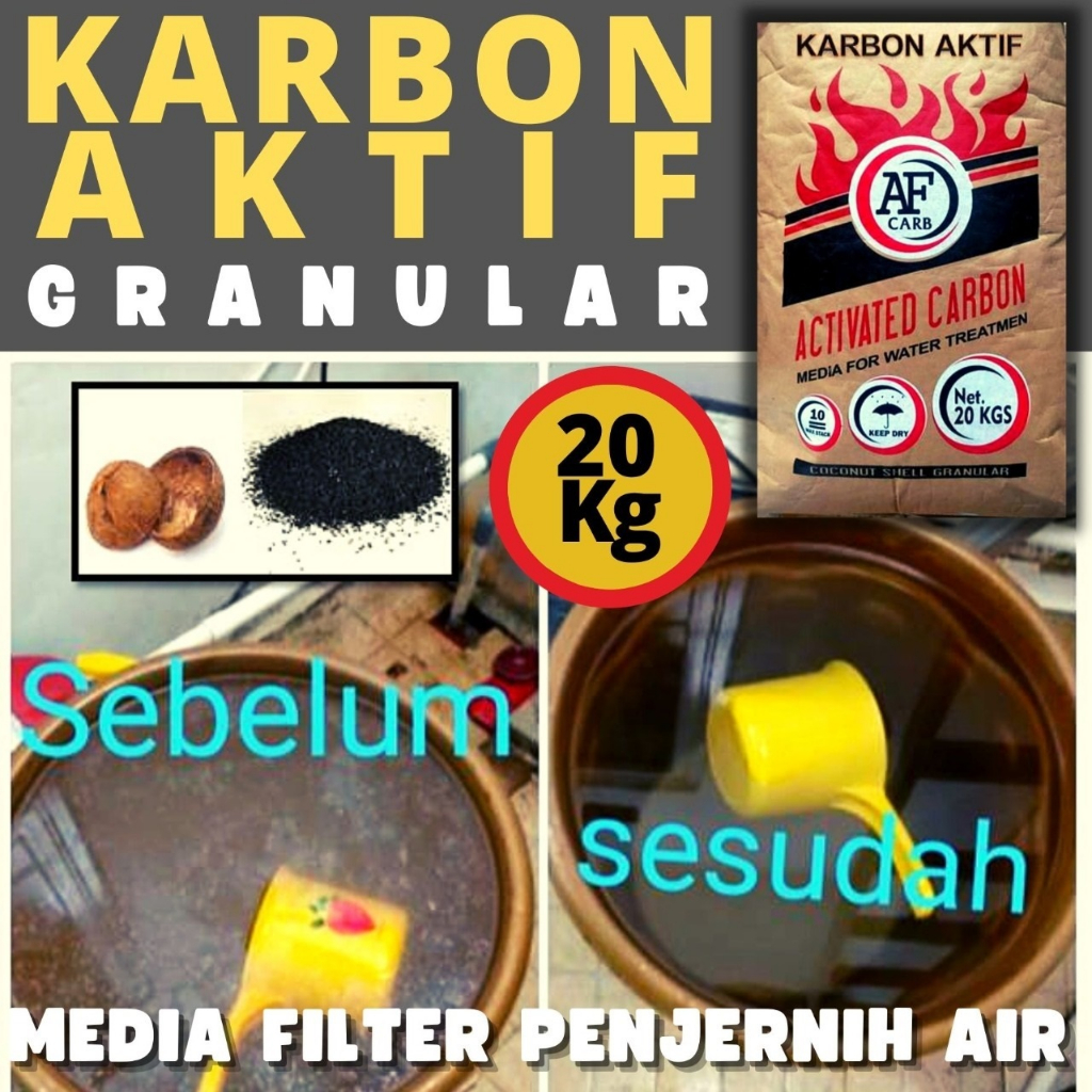 Jual Karbon Aktif Media Filter Penyaring Air Aquarium Aquascape Kolam