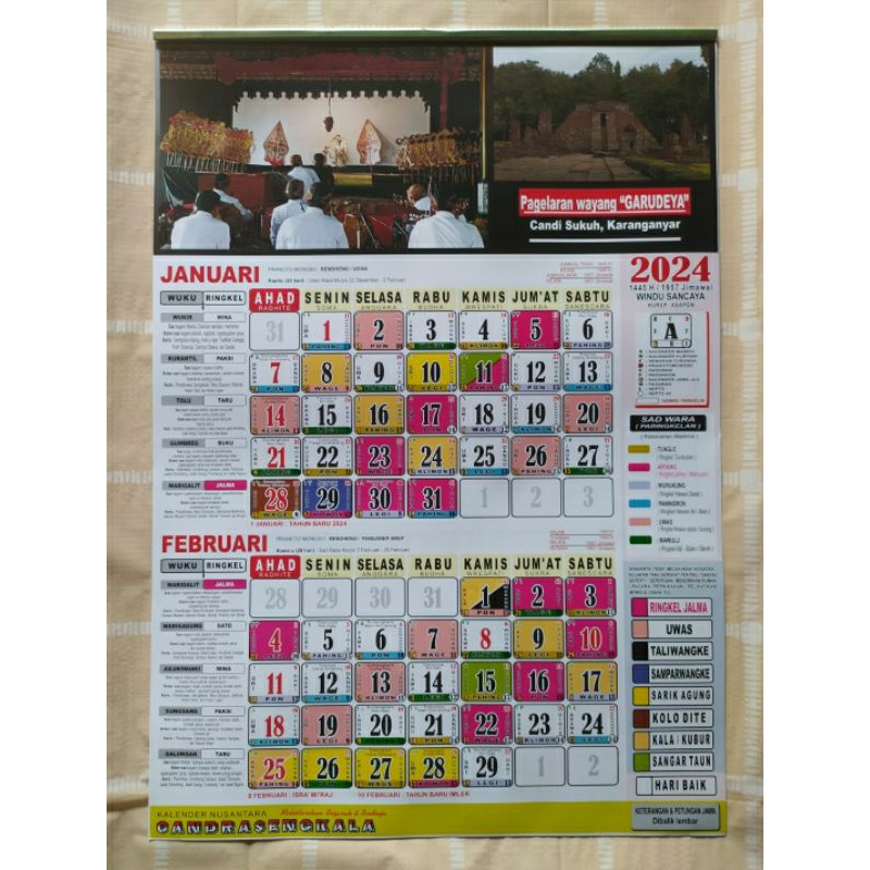 Jual Kalender Kejawen Murah 2024 Kalender Jawa Nusantara Candrasengkala 2024 Shopee Indonesia 