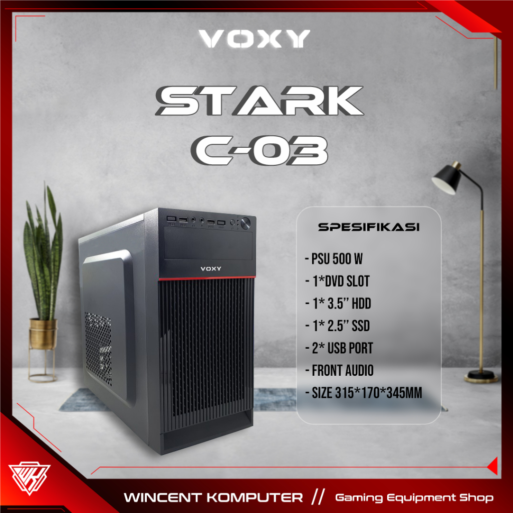Jual CASING VOXY STARK C-03 WITH PSU 500W / CASE PC CPU KOMPUTER ...