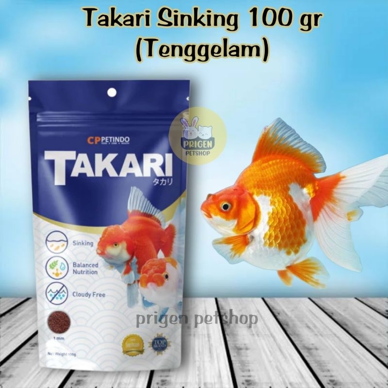 Jual TAKARI SINKING 100 GR Tenggelam Pakan Ikan Hias Mas Koki Gold Fish Makanan Ikan Hias