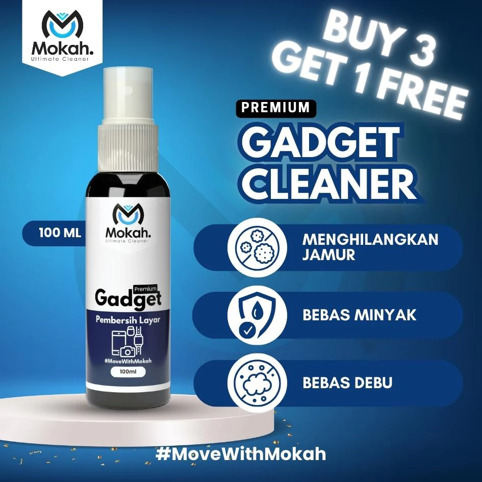 MOKAH Gadget Screen Cleaner Spray 100ml Cairan Pembersih Layar HP Handphone Monitor Laptop
