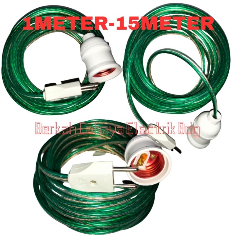 Jual FITTING LAMPU GANTUNG KABEL TRANSPARAN 1 2 3 4 5 6 7 8 9 10 11 12 ...