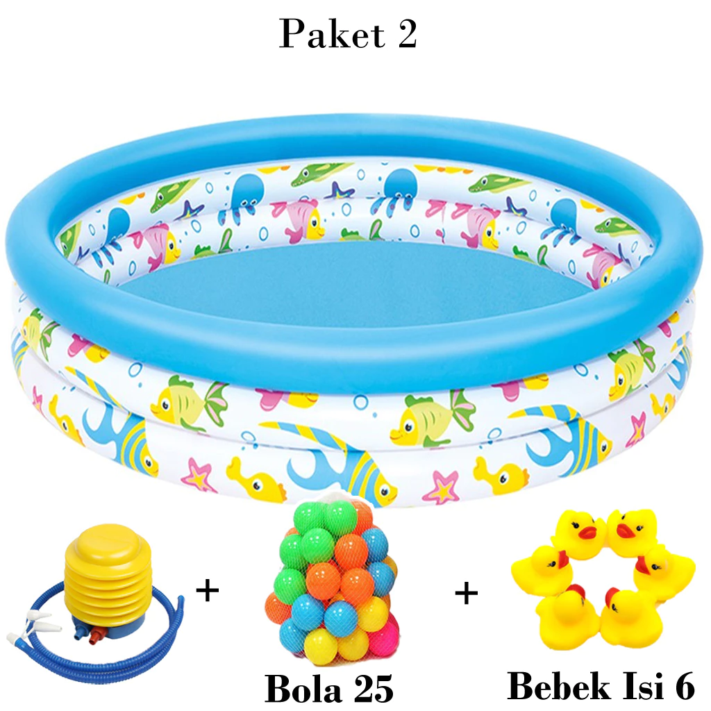 Bestway Kolam Renang Anak Murah Mandi Bola 51008/51009 Paket Lengkap