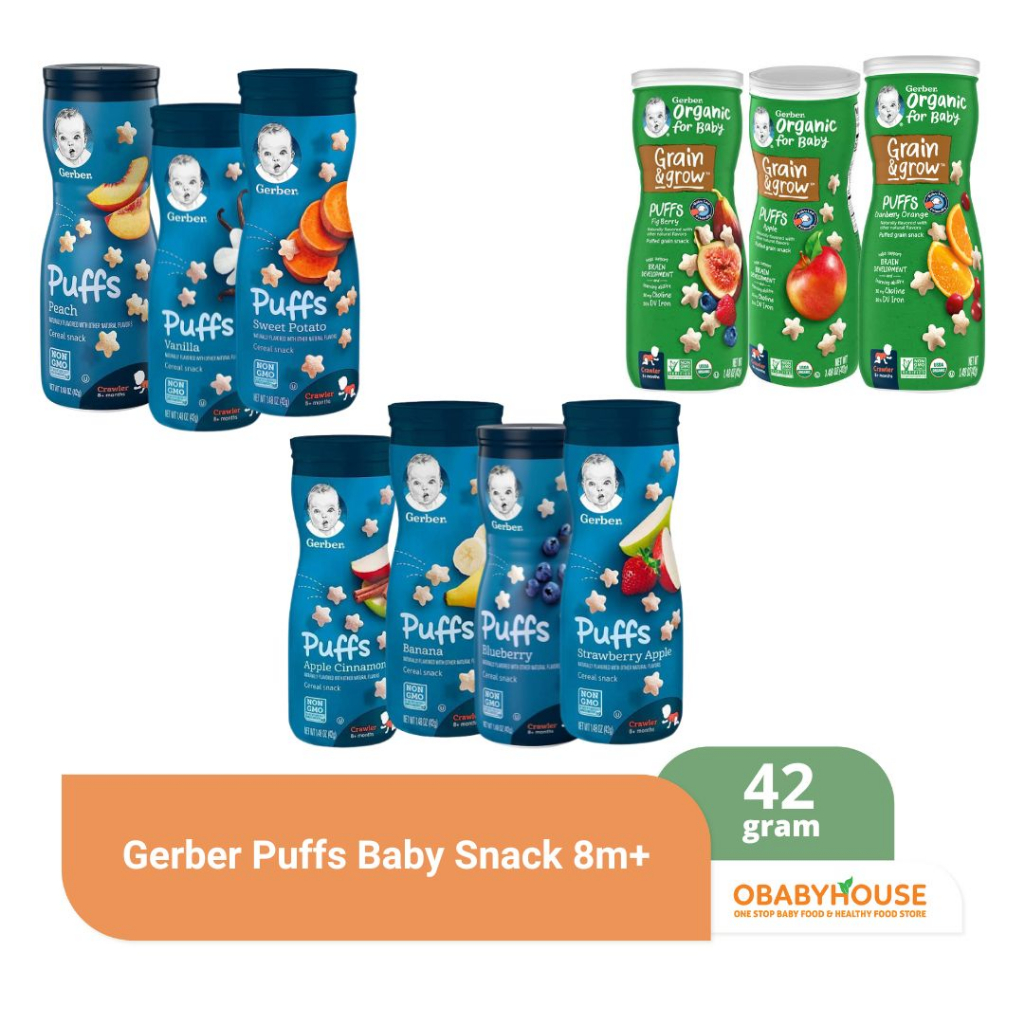 Jual Gerber Puffs Baby Snack 8m+ 42 gr | Shopee Indonesia