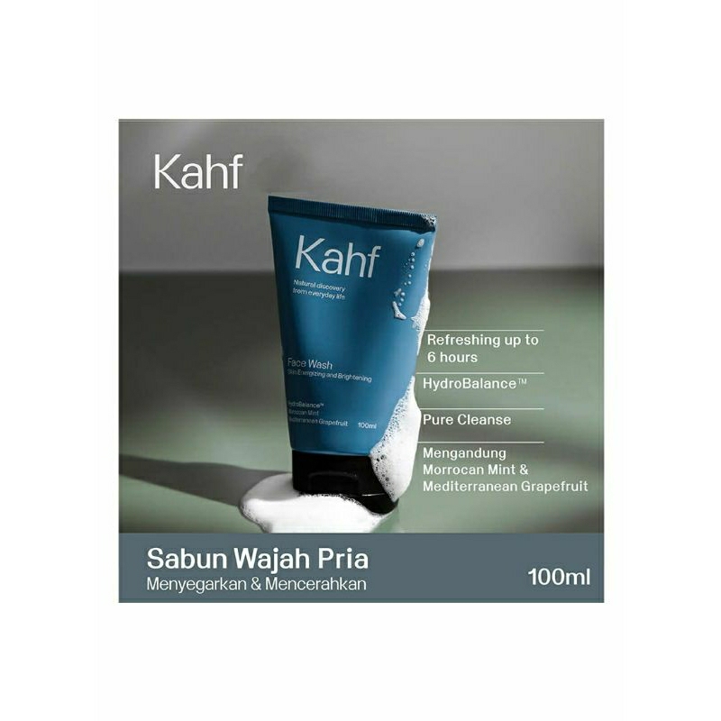Jual Kahf Face Wash Skin Energizing and Brightening (Biru) Shopee