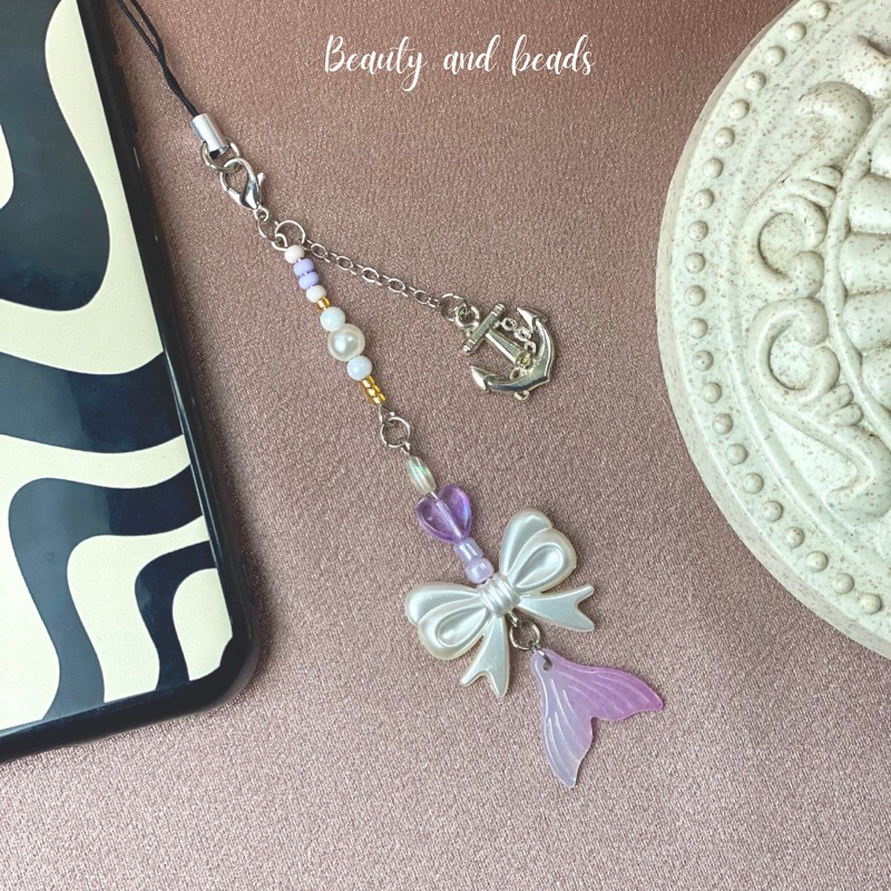 Jual Strap Handphone Mermaid aesthetic bisa (custom inisial) | Shopee ...