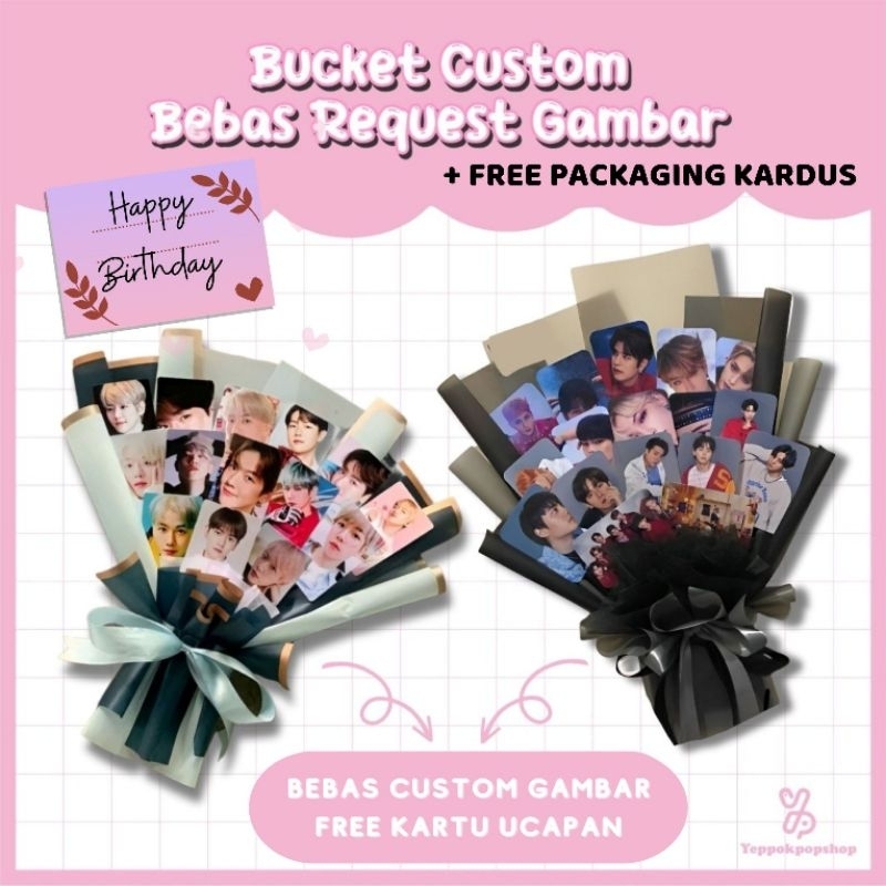 Jual BUKET CUSTOM BUKET PHOTOCARD BUKET HADIAH KADO WISUDA ULANG TAHUN ...