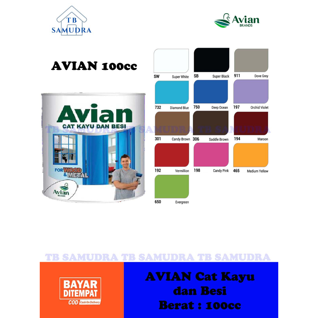 Jual Cat AVIAN Kecil 100ml 0,1Liter Kayu dan Besi - SAMUDRA TB | Shopee ...