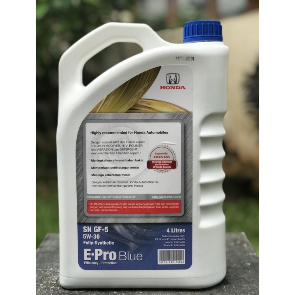 Jual OLI HONDA EPRO BLUE SAE 5W-30 GALON ISI 4 LITER | Shopee Indonesia