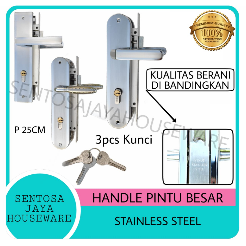 Jual Kunci Pintu Besar Set Komplit Minimalis Handle Pintu Besar Set