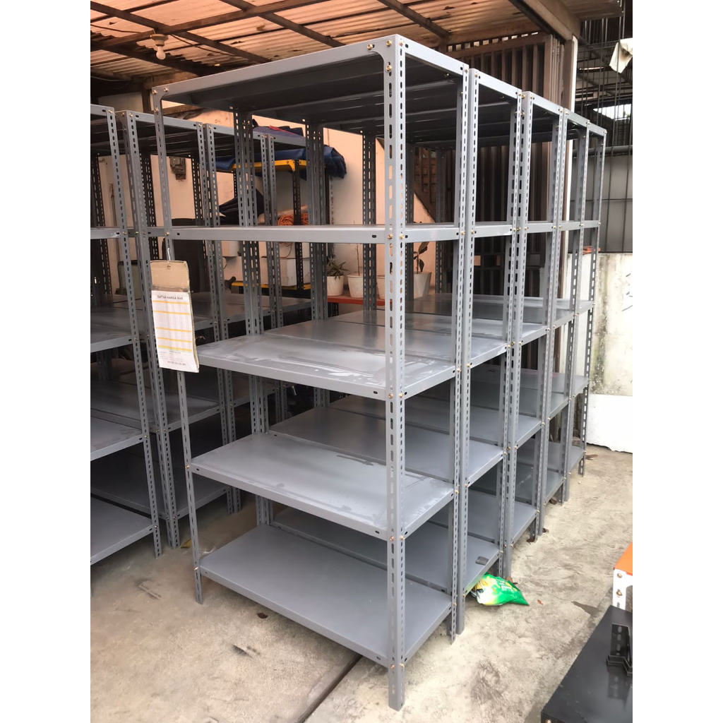 Jual Rak Gudang ukuran 40x100x200 5 susun | Rak Besi Siku | Rak Barang ...