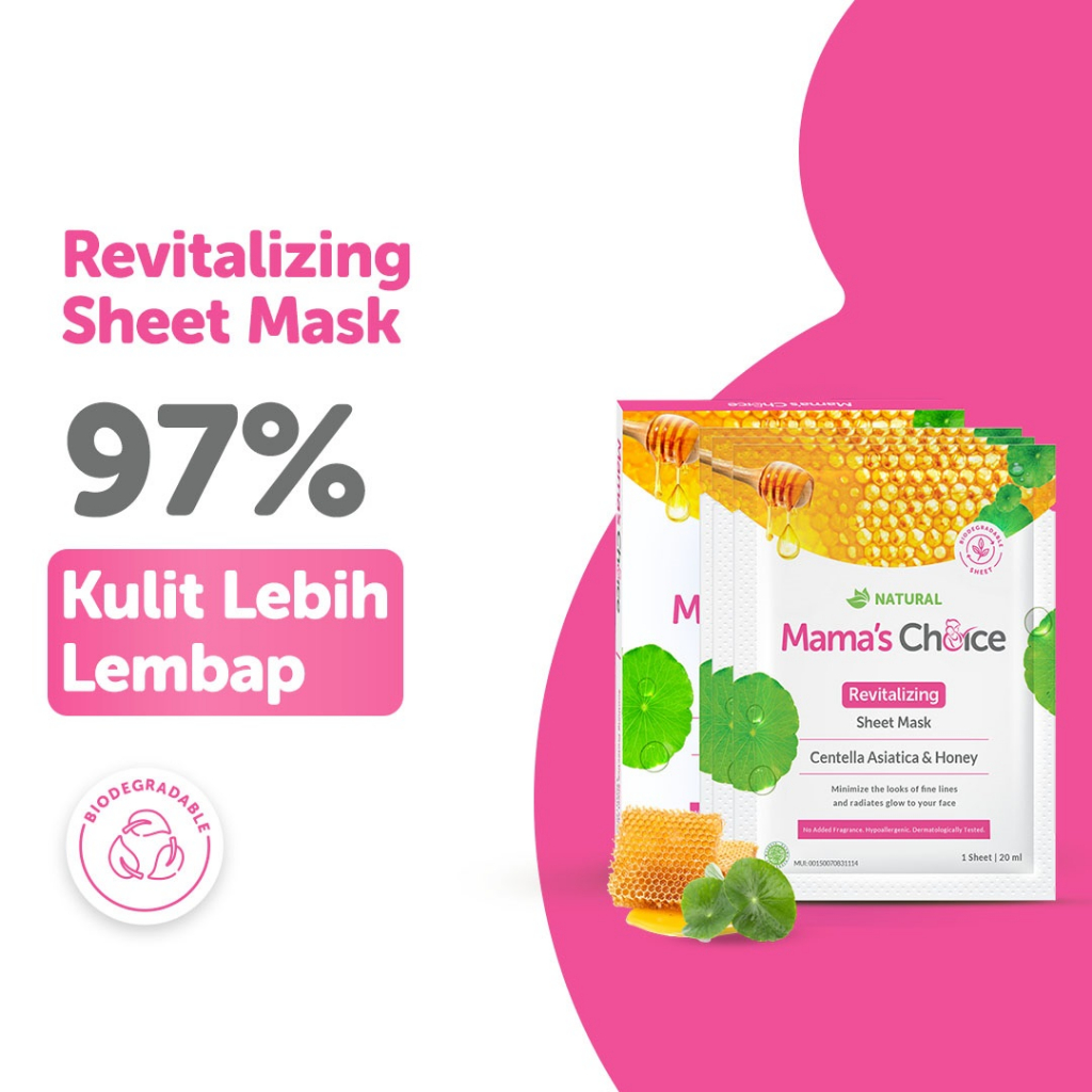 Jual MAMA'S CHOICE Sheet Mask 3Pcs Masker Wajah Natural Ibu Hamil