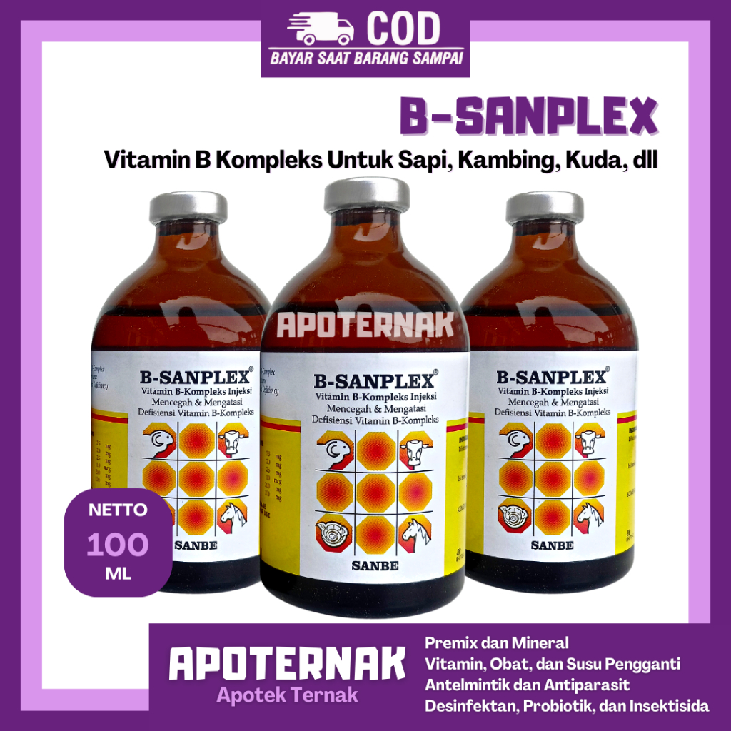 Jual B Sanplex SANBE 100 ML Injeksi Vitamin B Komplek Untuk Memulihkan Dan Menjaga Stamina