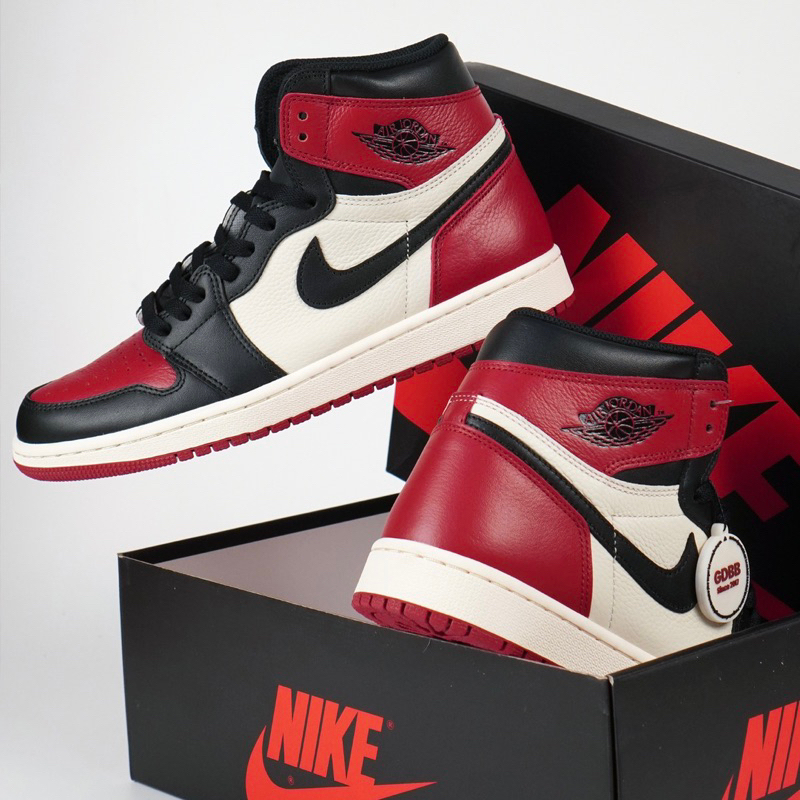 Jual air jordan 1 bred toe hotsell