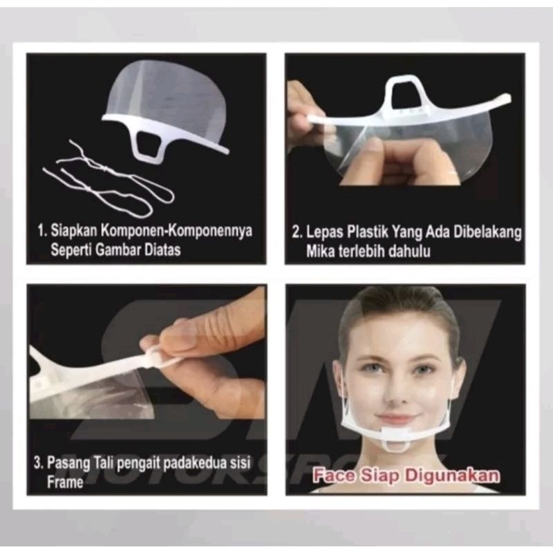 Jual Masker Penutup Mulut Transparan Koki Kantin Restoran - Kitchen ...