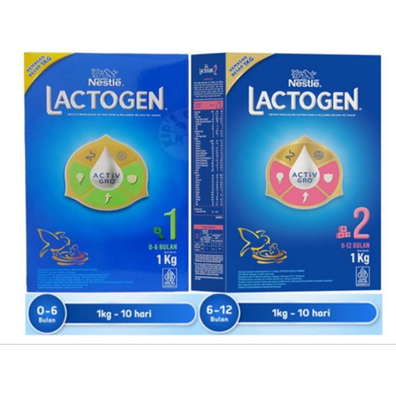 Jual Nestle Lactogen 1 kg dan Lactogen 2 1 kg | Shopee Indonesia