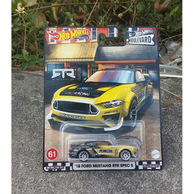 Lot De 6 Hot Wheels 25th Nationals 2018 Ford Mustang RTR SPEC 5 - Couleurs Différentes - Échelle 1:64
