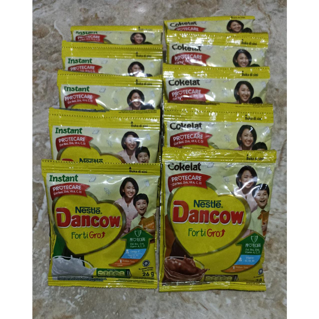 Jual SUSU Dancow Forti Gro 1 Renceng 10 Sachet - Rafka Aulia Collection ...